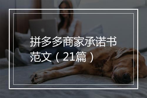 拼多多商家承诺书范文（21篇）