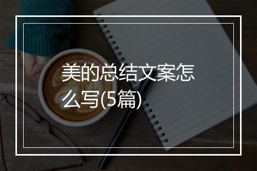 美的总结文案怎么写(5篇)