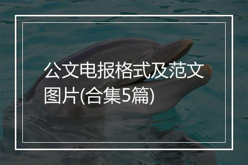 公文电报格式及范文图片(合集5篇)
