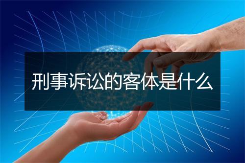刑事诉讼的客体是什么