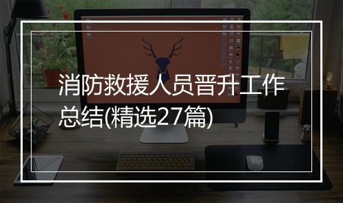 消防救援人员晋升工作总结(精选27篇)