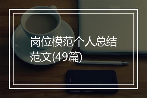 岗位模范个人总结范文(49篇)