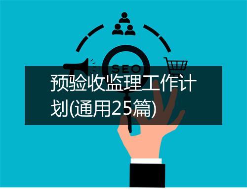 预验收监理工作计划(通用25篇)