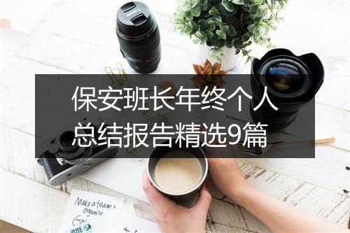 保安班长年终个人总结报告精选9篇
