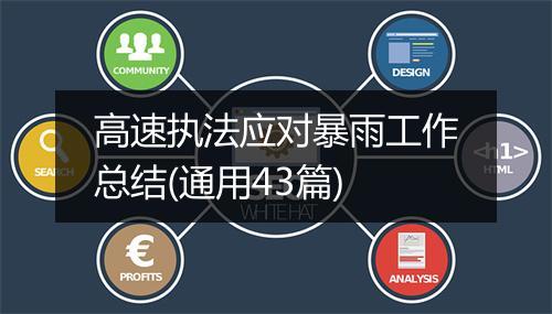 高速执法应对暴雨工作总结(通用43篇)