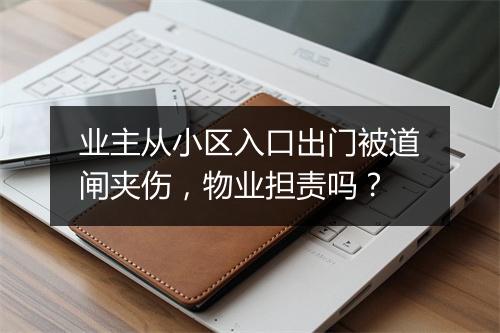业主从小区入口出门被道闸夹伤，物业担责吗？