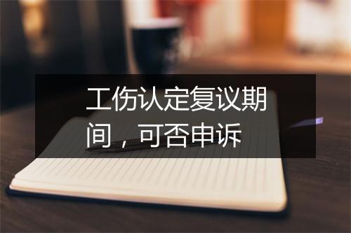 工伤认定复议期间，可否申诉