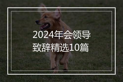 2024年会领导致辞精选10篇
