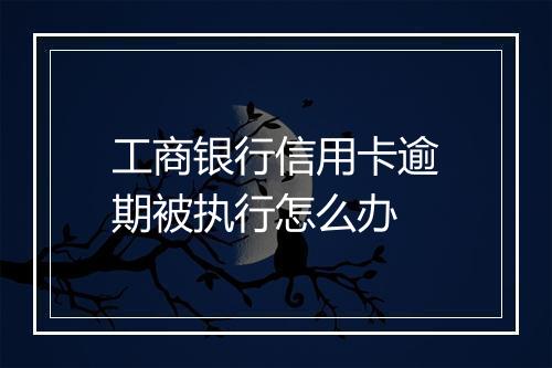 工商银行信用卡逾期被执行怎么办