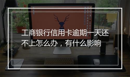工商银行信用卡逾期一天还不上怎么办，有什么影响