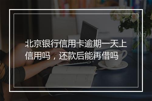 北京银行信用卡逾期一天上信用吗，还款后能再借吗