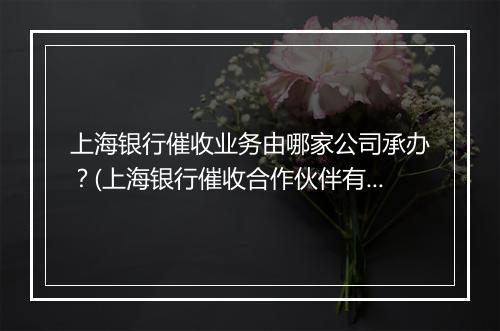 上海银行催收业务由哪家公司承办？(上海银行催收合作伙伴有哪些)