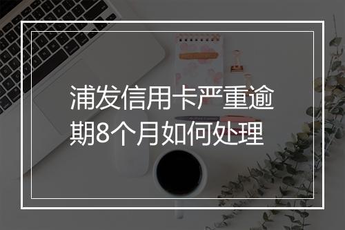 浦发信用卡严重逾期8个月如何处理