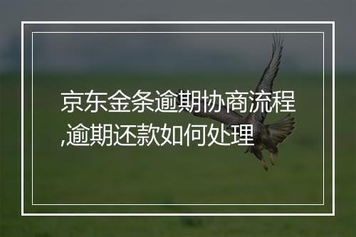 京东金条逾期协商流程,逾期还款如何处理