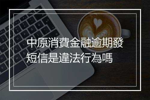 中原消費金融逾期發短信是違法行為嗎