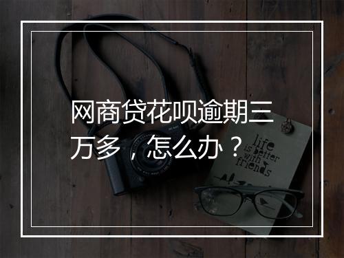 网商贷花呗逾期三万多，怎么办？