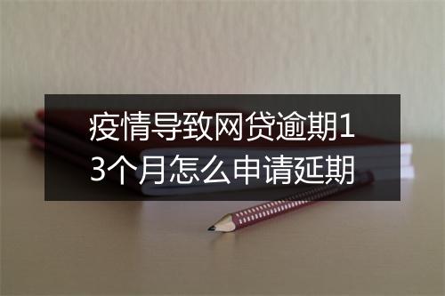 疫情导致网贷逾期13个月怎么申请延期