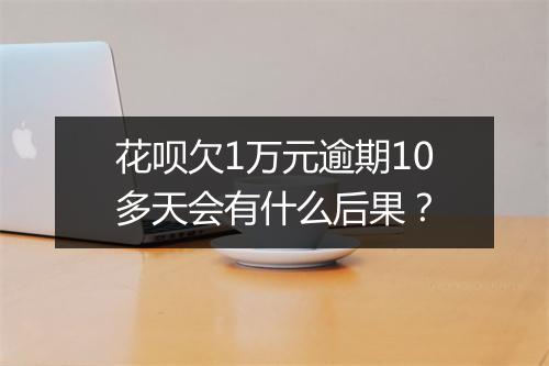 花呗欠1万元逾期10多天会有什么后果？