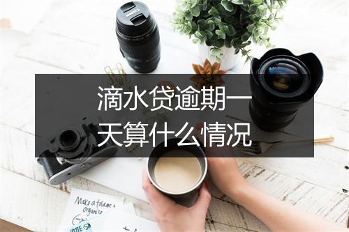 滴水贷逾期一天算什么情况