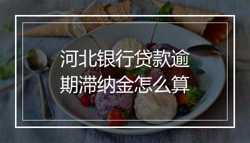 河北银行贷款逾期滞纳金怎么算