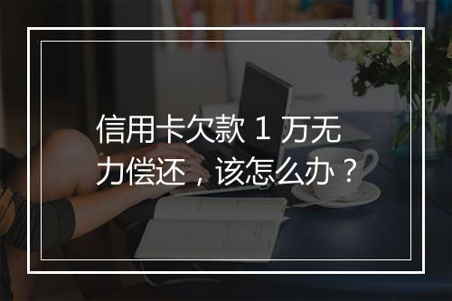 信用卡欠款 1 万无力偿还，该怎么办？