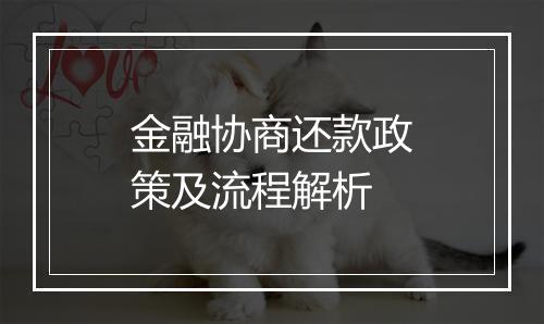 金融协商还款政策及流程解析