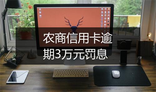 农商信用卡逾期3万元罚息