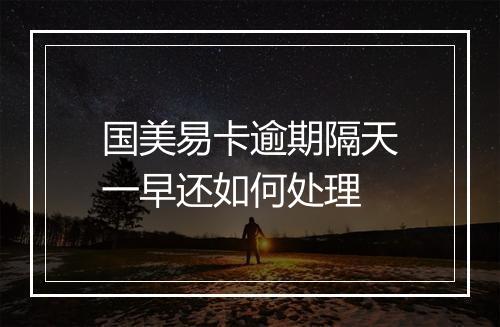 国美易卡逾期隔天一早还如何处理