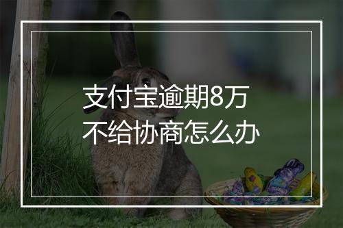 支付宝逾期8万不给协商怎么办
