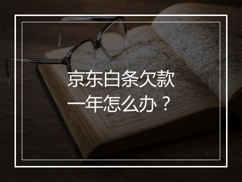 京东白条欠款一年怎么办？