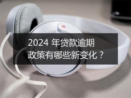 2024 年贷款逾期政策有哪些新变化？
