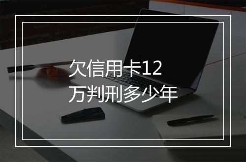 欠信用卡12万判刑多少年