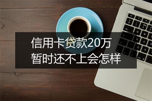 信用卡贷款20万暂时还不上会怎样