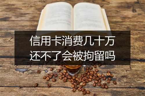 信用卡消费几十万还不了会被拘留吗
