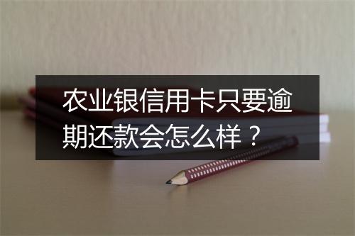 农业银信用卡只要逾期还款会怎么样？