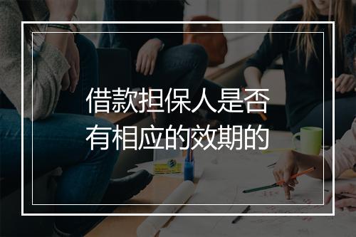 借款担保人是否有相应的效期的