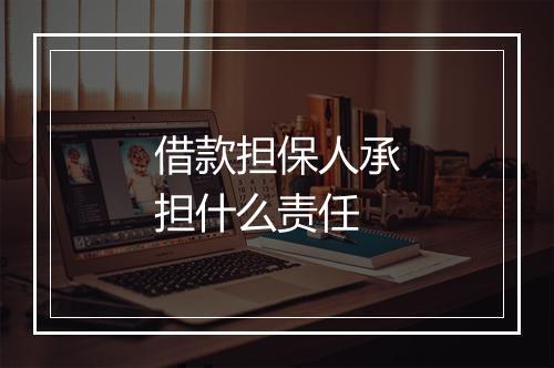 借款担保人承担什么责任
