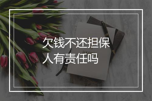 欠钱不还担保人有责任吗