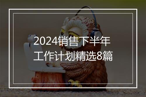 2024销售下半年工作计划精选8篇