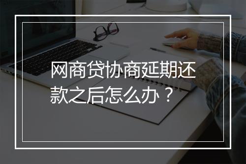 网商贷协商延期还款之后怎么办？