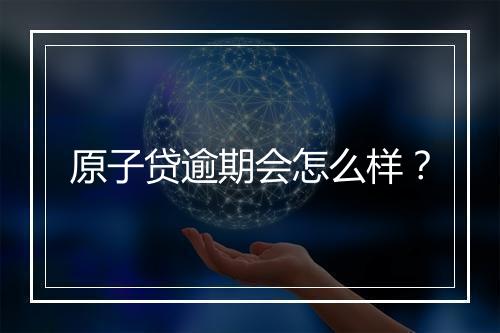 原子贷逾期会怎么样？