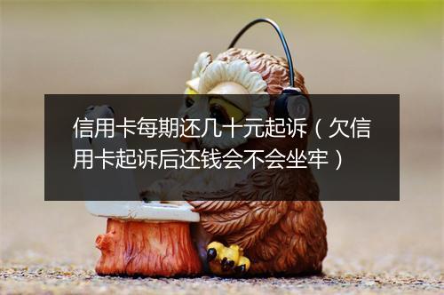 信用卡每期还几十元起诉（欠信用卡起诉后还钱会不会坐牢）