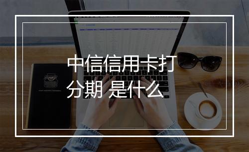 中信信用卡打 分期 是什么