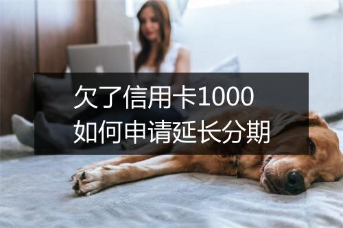 欠了信用卡1000如何申请延长分期