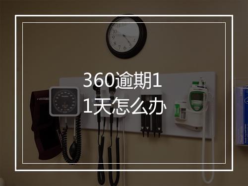 360逾期11天怎么办