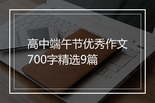 高中端午节优秀作文700字精选9篇