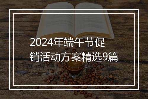 2024年端午节促销活动方案精选9篇