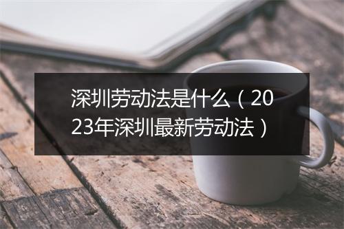 深圳劳动法是什么（2023年深圳最新劳动法）
