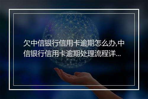 欠中信银行信用卡逾期怎么办,中信银行信用卡逾期处理流程详解