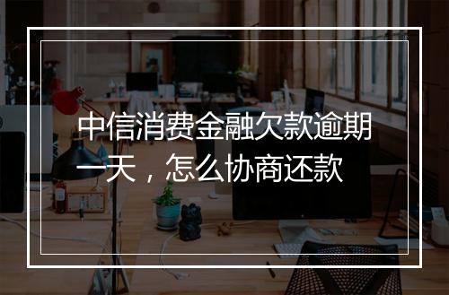 中信消费金融欠款逾期一天，怎么协商还款